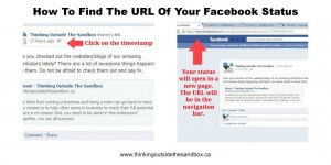How to find the url of a facebook status