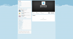 What a default twiiter page looks like