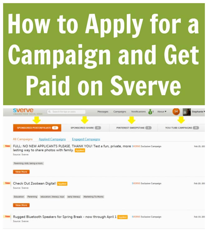 How to Apply for a Campaign and Get Paid on Sverve