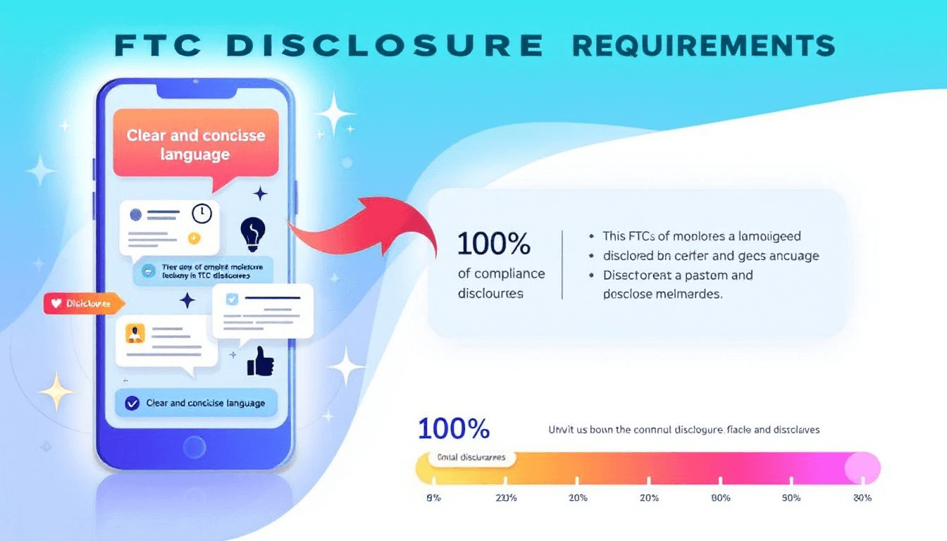 A visual representation of platform-specific FTC disclosure requirements.