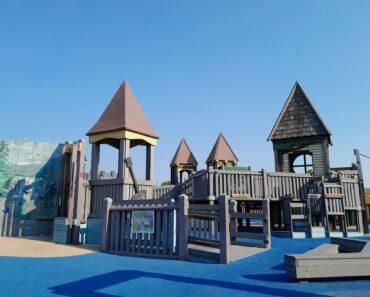 Inclusive school playground with connected routes and varied play areas