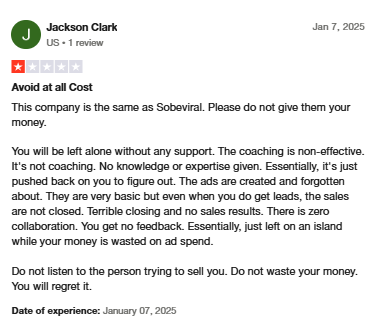 Tyler Narducci scam Ridgeline Market Strategies SobeViral Trustpilot review