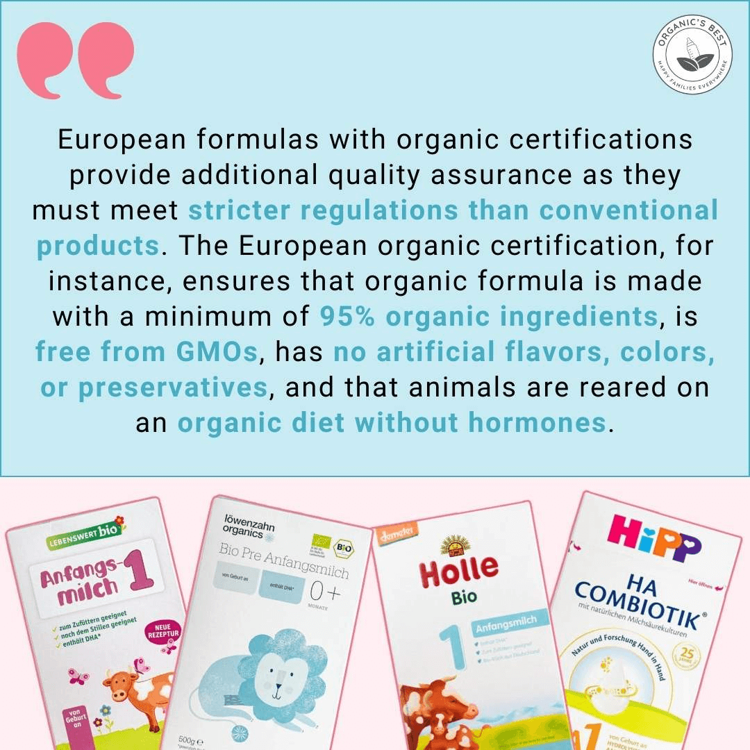 Best Formula for Babies in Canada from Europe with Organic Certification